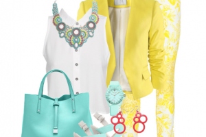 Летний образ пастельные цвета - жёлтый